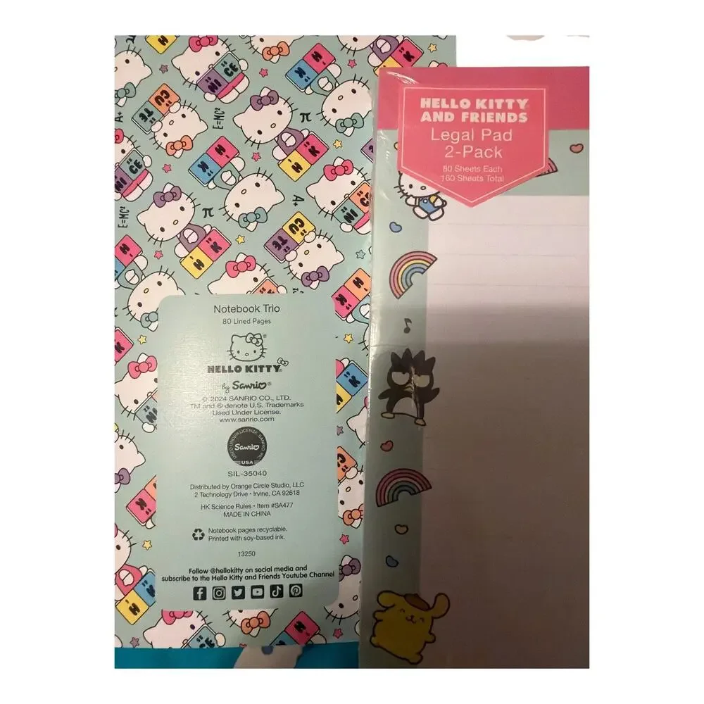 Hello Kitty And Friends Legal Pad And Notebook Bundle